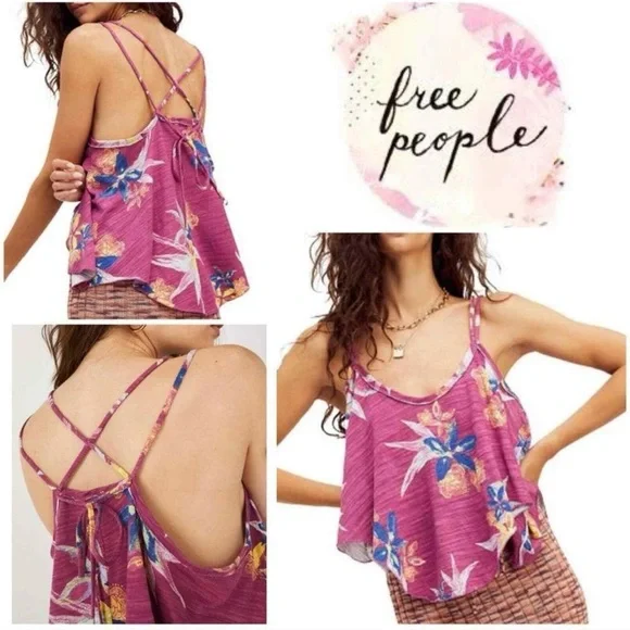 Free People Hey Girl Cotton Tank Top Size M - Picture 1 of 9